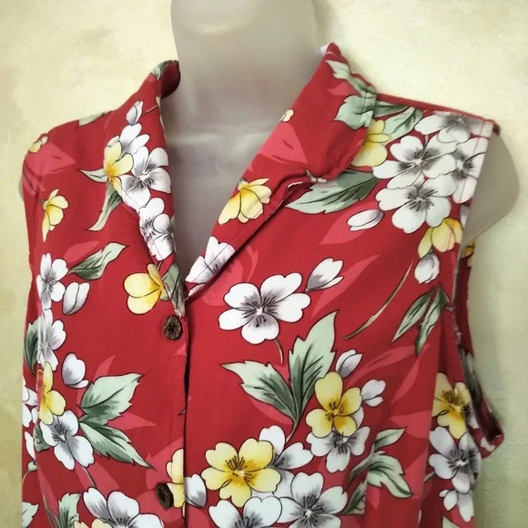 Jamaica Bay Sleeveless Blouse EUC 1X - Picture 2 of 4